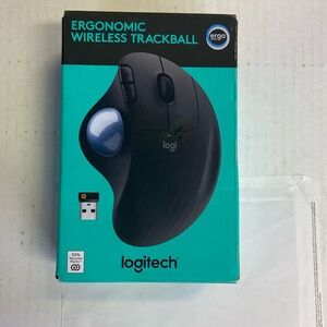 Ergonomic wireless trackball mouse from Logitech Brand new